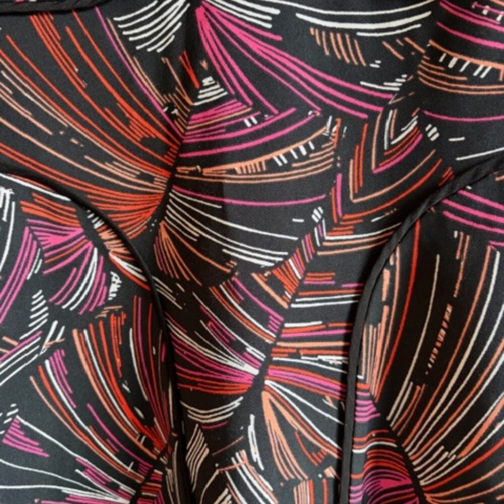 London Times Dress Womens Black Abstract Print Size 4 Fit & Flare Mod Preppy - Picture 6 of 11